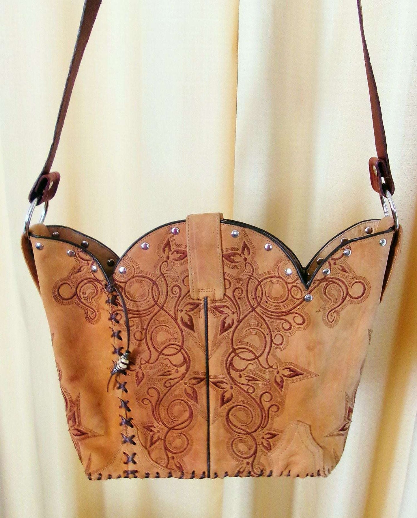 Retro Western Boutique 6Pc Purse Bundle | Fringe & Crossbody handcrafted from cowboy boots. Shop  at ChrisThompsonBags.com and buy the best [] at Chris Thompson Bags.