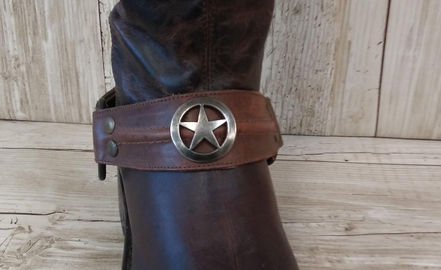 Boot Bracelet Decoration (Single) bw75 handcrafted from cowboy boots. Shop Apparel & Accessories at ChrisThompsonBags.com and buy the best boot accents, boot accessory, boot bling, boot bracelet, boot decor, boot jewelry, boot wrap, cowboy boot bling, cowboy boot decor, cowgirl boot bling, decorate boots, ugg decoration, western boot decor at Chris Thompson Bags.