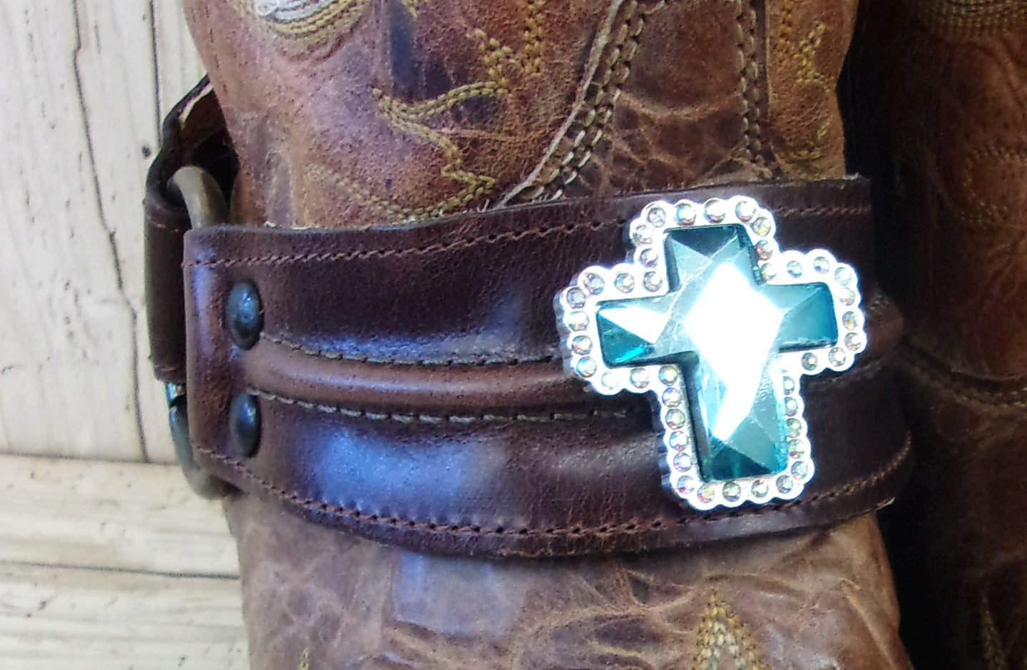 Boot Bracelet Decoration (Single) bw92 handcrafted from cowboy boots. Shop Apparel & Accessories at ChrisThompsonBags.com and buy the best boot accents, boot accessory, boot bling, boot bracelet, boot decor, boot jewelry, boot wrap, cowboy boot bling, cowboy boot decor, cowgirl boot bling, decorate boots, ugg decoration, western boot decor at Chris Thompson Bags.