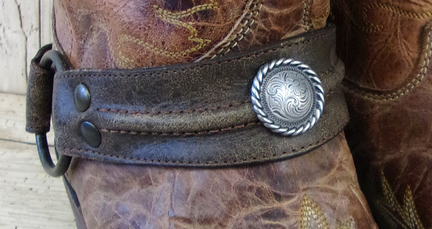 Boot Bracelet Decoration (Single) bw93 handcrafted from cowboy boots. Shop Apparel & Accessories at ChrisThompsonBags.com and buy the best boot accents, boot accessory, boot bling, boot bracelet, boot decor, boot jewelry, boot wrap, cowboy boot bling, cowboy boot decor, cowgirl boot bling, decorate boots, ugg decoration, western boot decor at Chris Thompson Bags.