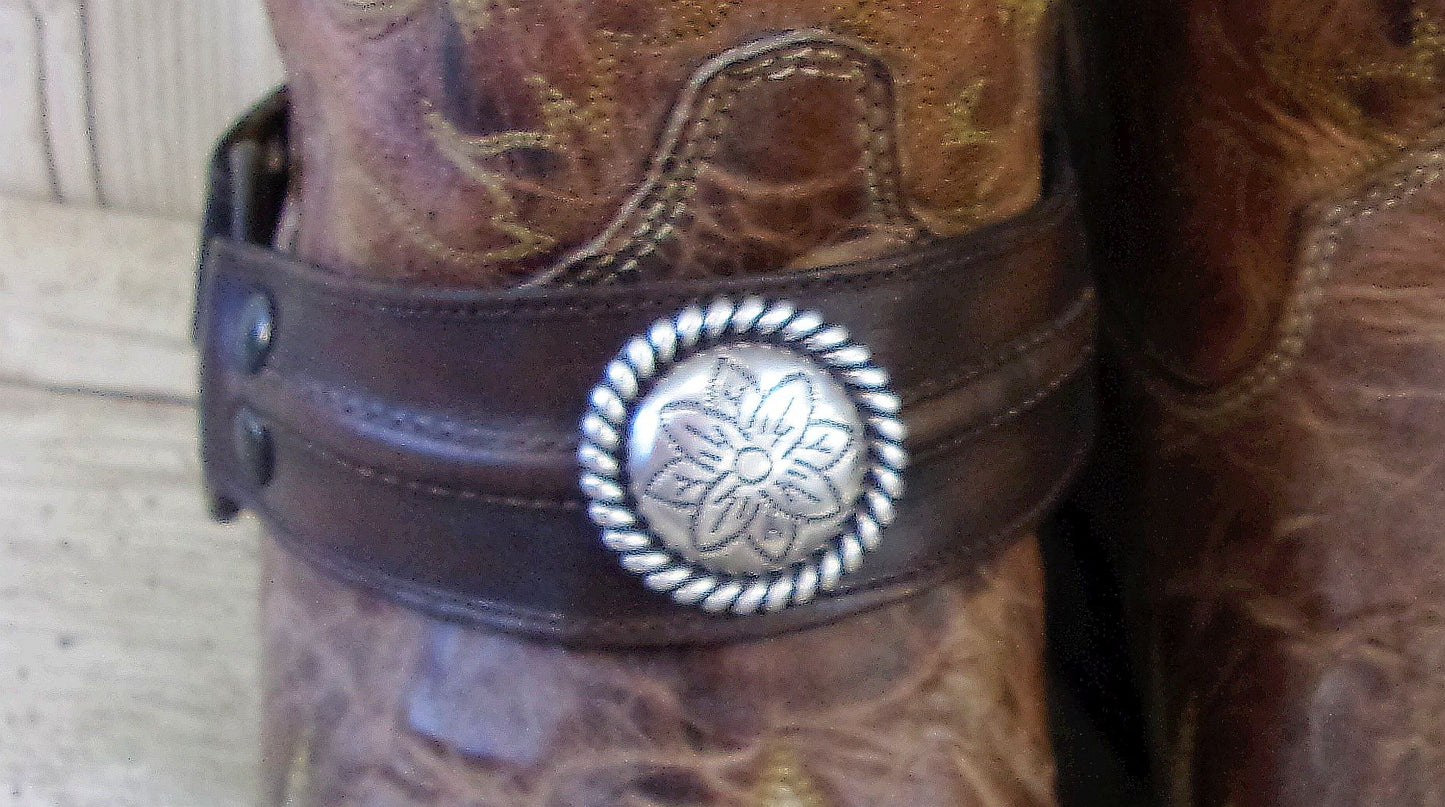 Boot Bracelet Decoration (Single) bw98 handcrafted from cowboy boots. Shop Apparel & Accessories at ChrisThompsonBags.com and buy the best boot accents, boot accessory, boot bling, boot bracelet, boot decor, boot jewelry, boot wrap, cowboy boot bling, cowboy boot decor, cowgirl boot bling, decorate boots, ugg decoration, western boot decor at Chris Thompson Bags.