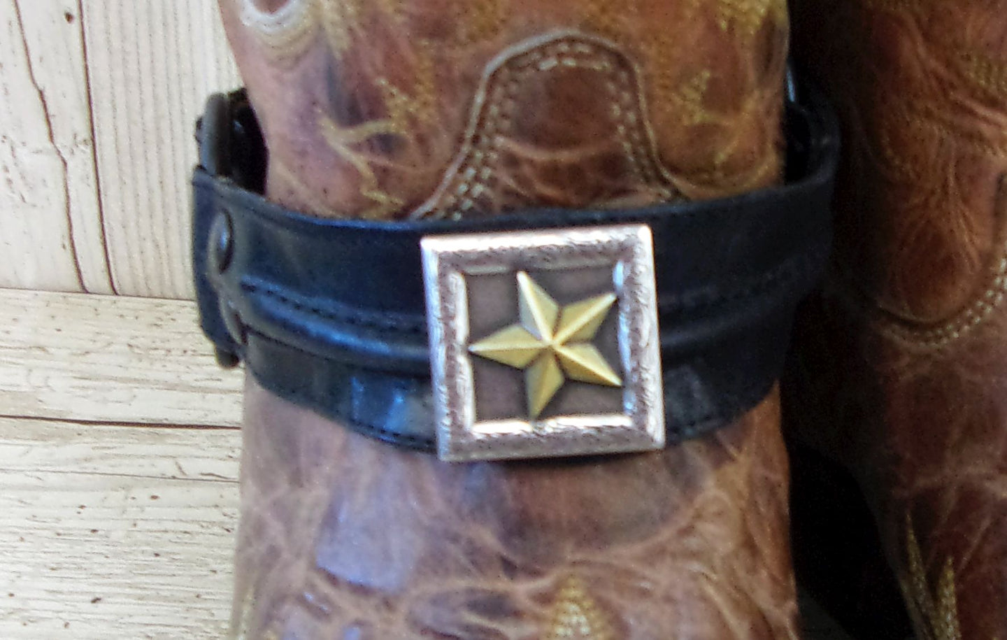 Boot Bracelet Decoration (Single) bw99 handcrafted from cowboy boots. Shop Apparel & Accessories at ChrisThompsonBags.com and buy the best boot accents, boot accessory, boot bling, boot bracelet, boot decor, boot jewelry, boot wrap, cowboy boot bling, cowboy boot decor, cowgirl boot bling, decorate boots, ugg decoration, western boot decor at Chris Thompson Bags.