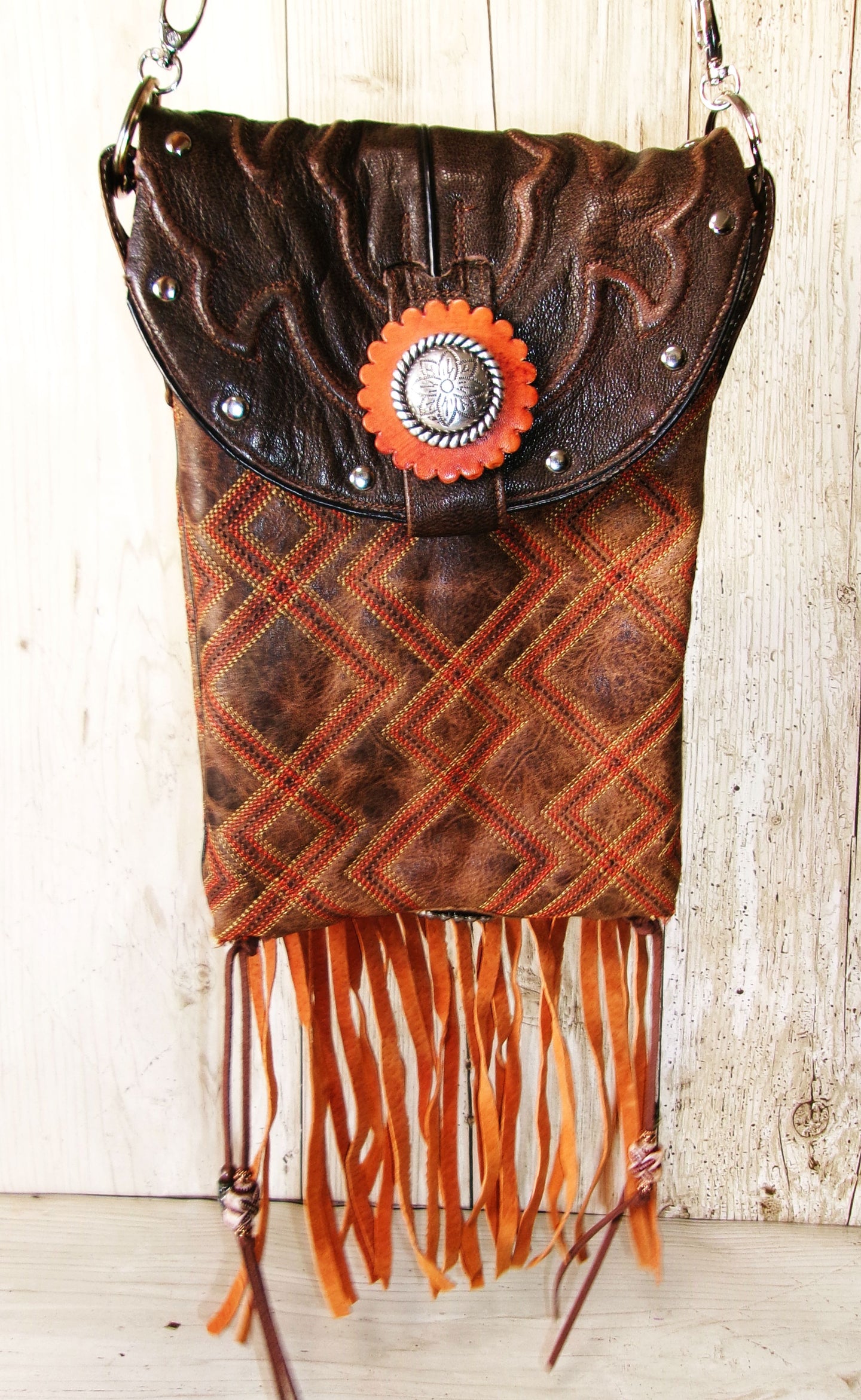 Crossbody Hipster Bag Bundle 5 Pc | Leather Bag | Phone Divider handcrafted from cowboy boots. Shop  at ChrisThompsonBags.com and buy the best [] at Chris Thompson Bags.