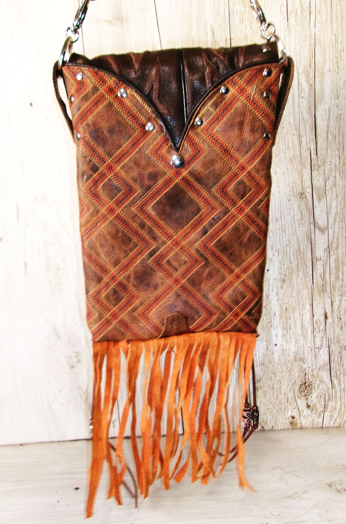 Crossbody Hipster Bag Bundle 5 Pc | Leather Bag | Phone Divider handcrafted from cowboy boots. Shop  at ChrisThompsonBags.com and buy the best [] at Chris Thompson Bags.