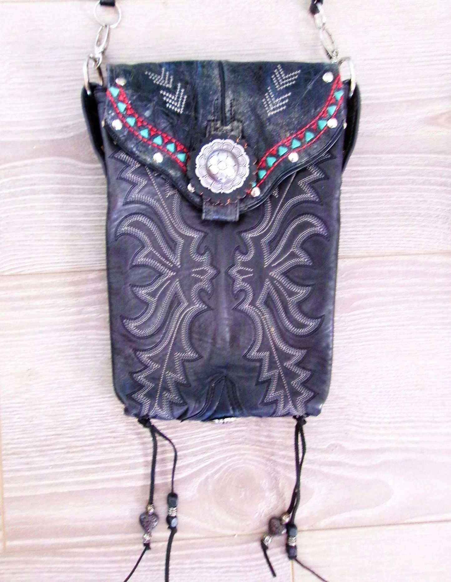 Crossbody Hipster Bag Bundle 3 Pc | Leather Bag | Phone Divider handcrafted from cowboy boots. Shop  at ChrisThompsonBags.com and buy the best [] at Chris Thompson Bags.