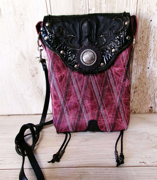 Crossbody Hipster Bag Bundle 3 Pc | Leather Bag | Phone Divider handcrafted from cowboy boots. Shop  at ChrisThompsonBags.com and buy the best [] at Chris Thompson Bags.
