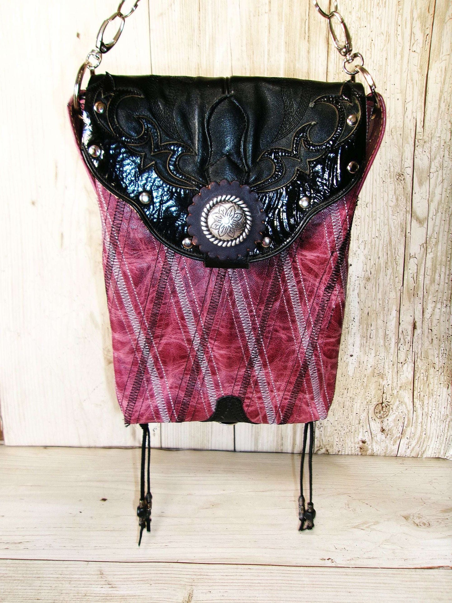 Crossbody Hipster Bag Bundle 3 Pc | Leather Bag | Phone Divider handcrafted from cowboy boots. Shop  at ChrisThompsonBags.com and buy the best [] at Chris Thompson Bags.