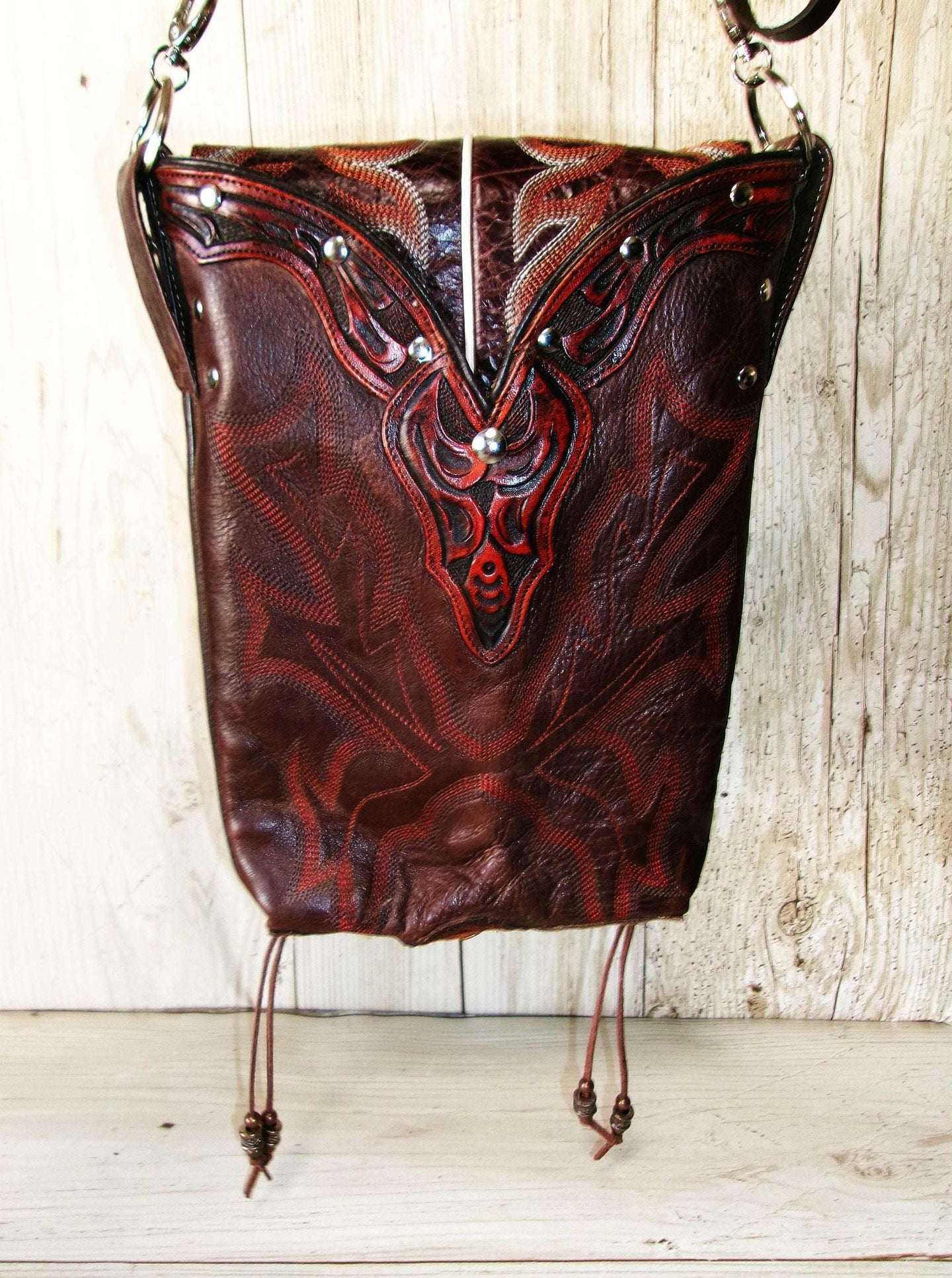 Crossbody Hipster Bag Bundle 3 Pc | Leather Bag | Phone Divider handcrafted from cowboy boots. Shop  at ChrisThompsonBags.com and buy the best [] at Chris Thompson Bags.