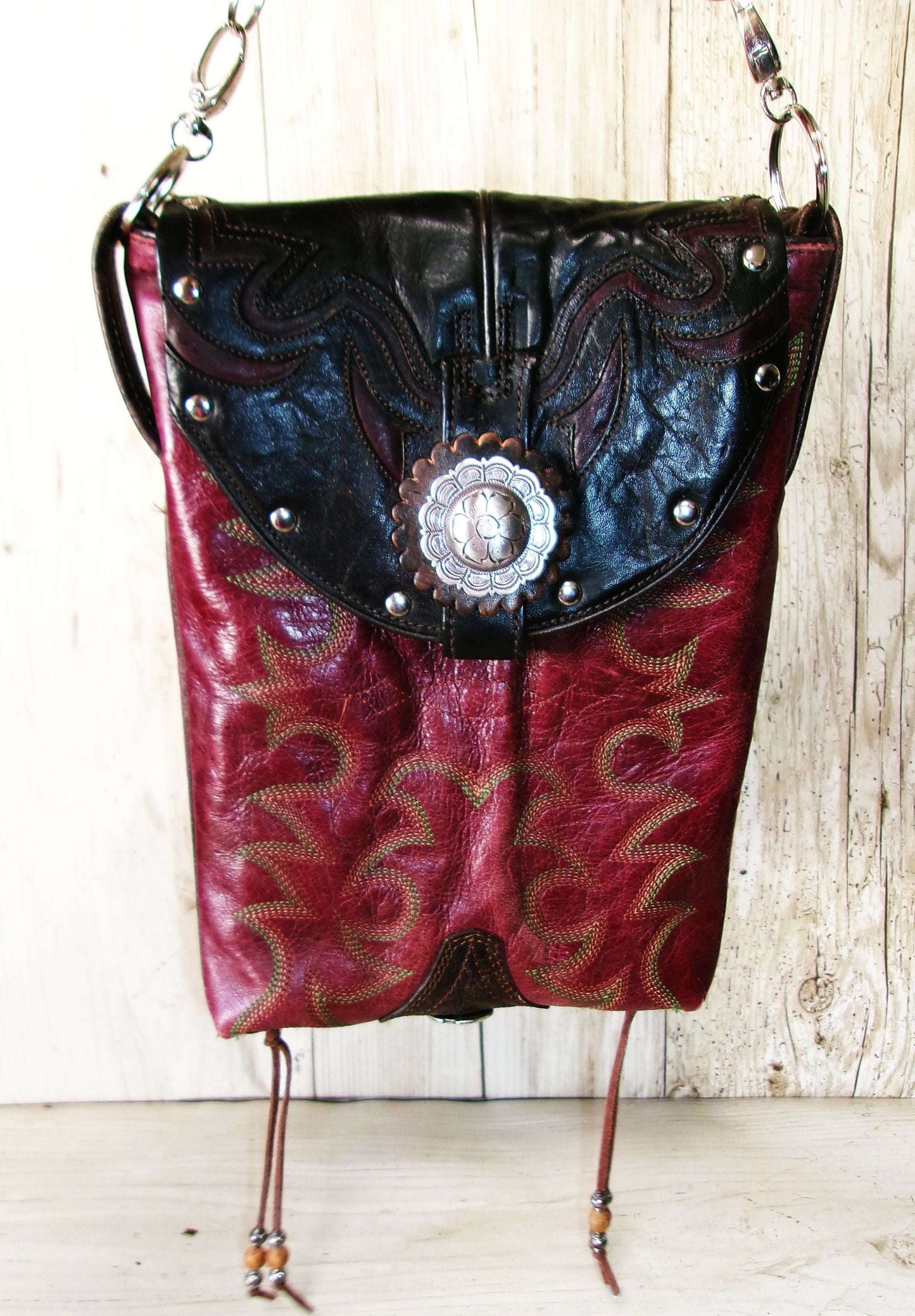 Crossbody Hipster Bag Bundle 3 Pc | Leather Bag | Phone Divider handcrafted from cowboy boots. Shop  at ChrisThompsonBags.com and buy the best [] at Chris Thompson Bags.