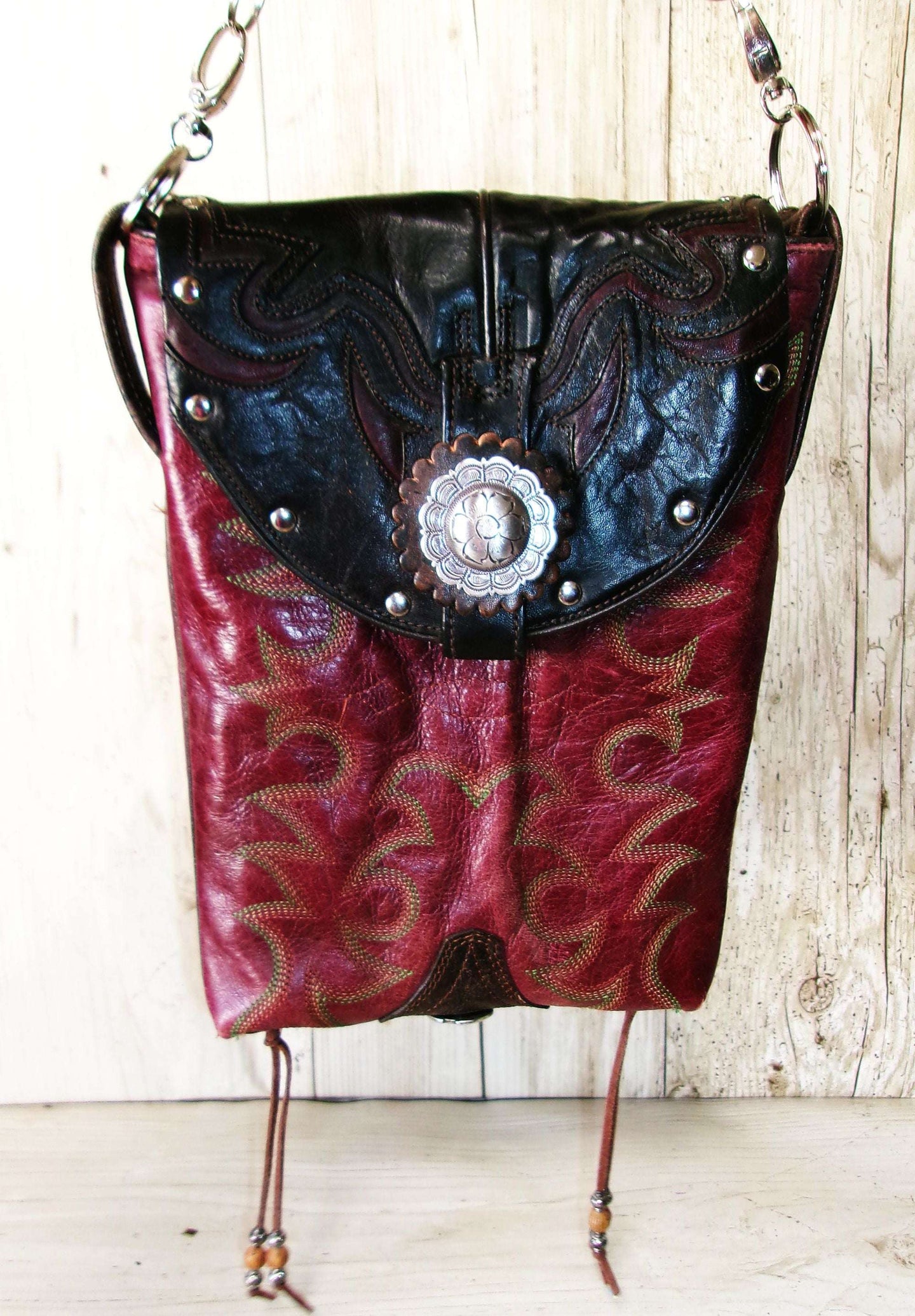 Crossbody Hipster Bag Bundle 3 Pc | Leather Bag | Phone Divider handcrafted from cowboy boots. Shop  at ChrisThompsonBags.com and buy the best [] at Chris Thompson Bags.