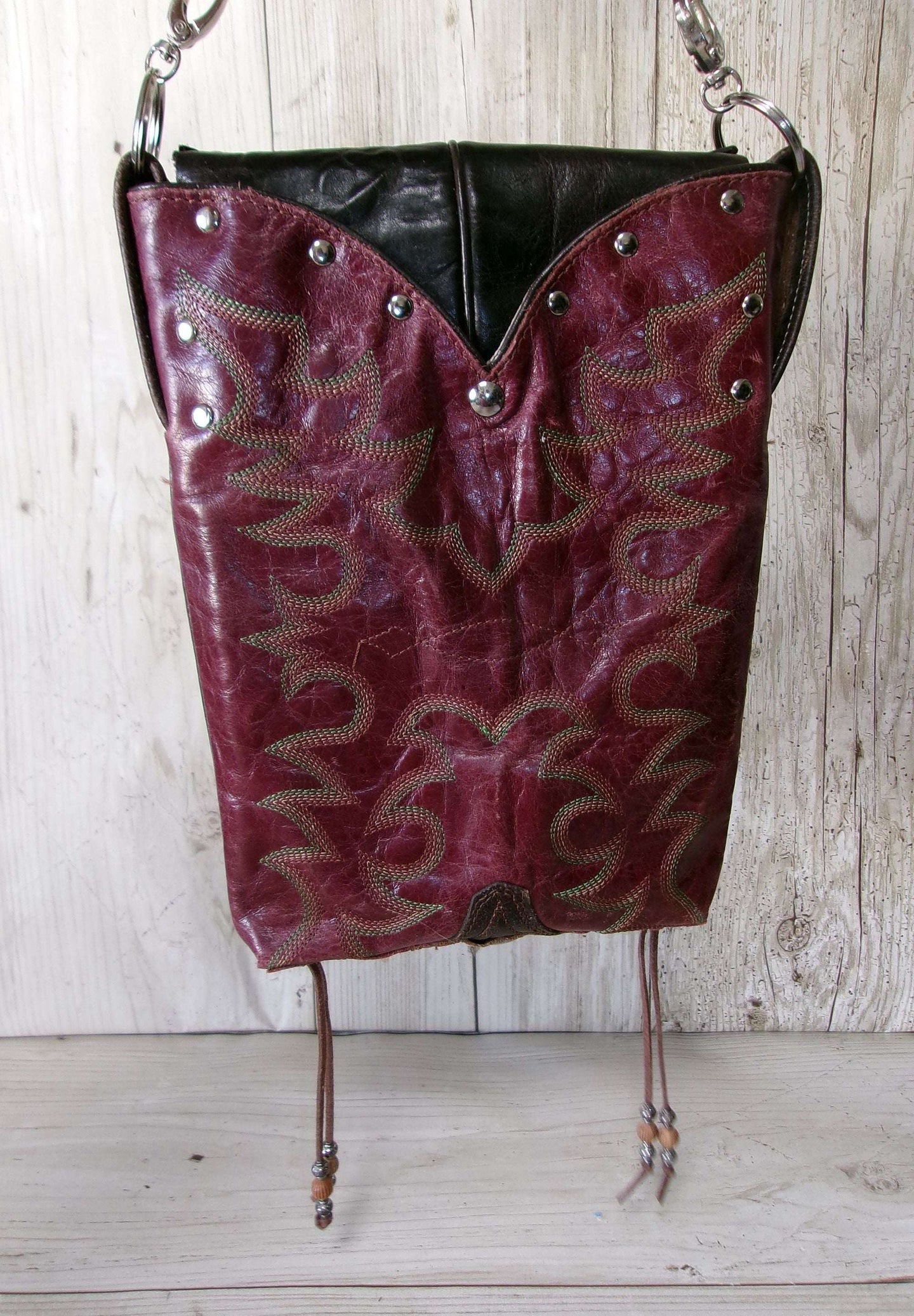 Crossbody Hipster Bag Bundle 3 Pc | Leather Bag | Phone Divider handcrafted from cowboy boots. Shop  at ChrisThompsonBags.com and buy the best [] at Chris Thompson Bags.