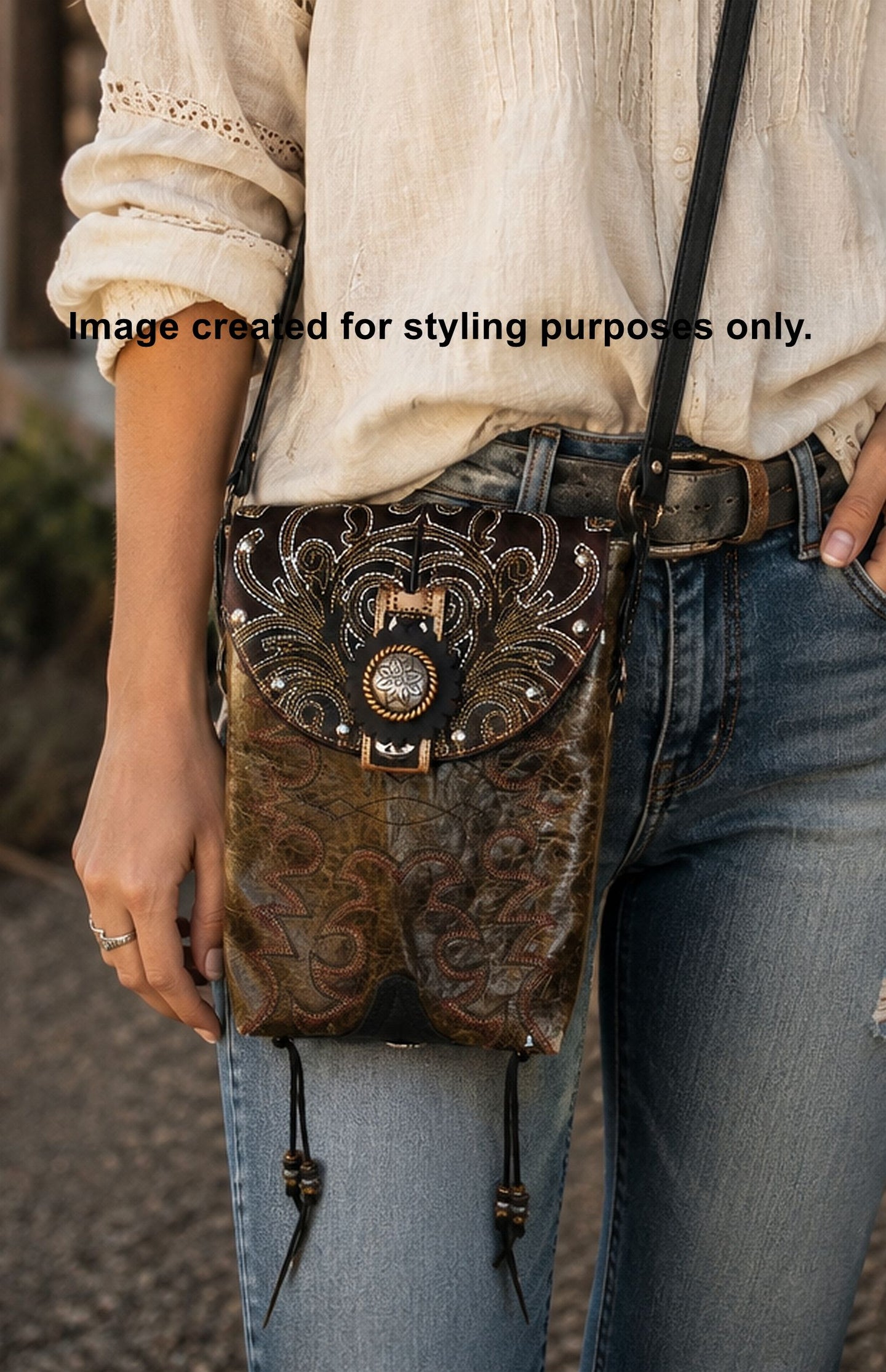 Cowboy Boot Conceal Carry Hipster Bag CB139