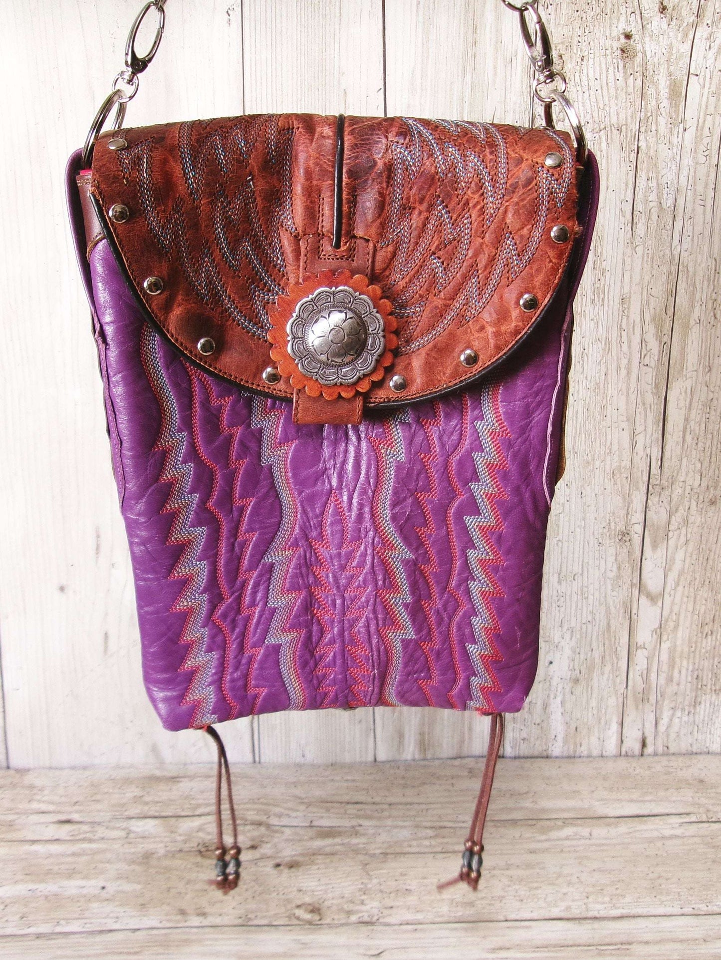Crossbody Hipster Bag Bundle 5 Pc | Leather Bag | Phone Divider handcrafted from cowboy boots. Shop  at ChrisThompsonBags.com and buy the best [] at Chris Thompson Bags.