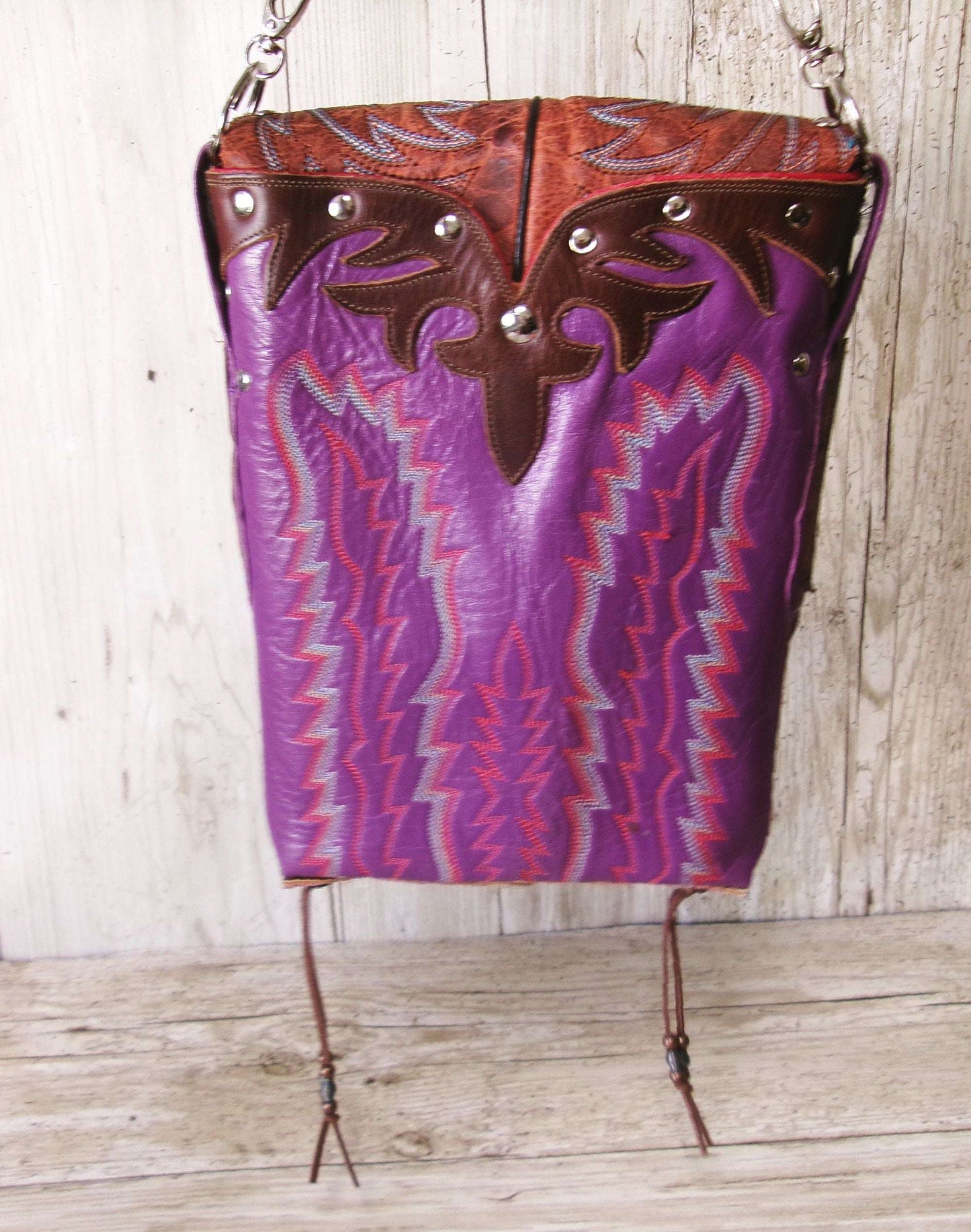 Crossbody Hipster Bag Bundle 5 Pc | Leather Bag | Phone Divider handcrafted from cowboy boots. Shop  at ChrisThompsonBags.com and buy the best [] at Chris Thompson Bags.