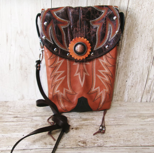 Cowboy Boot Crossbody Hipster Bag CB158