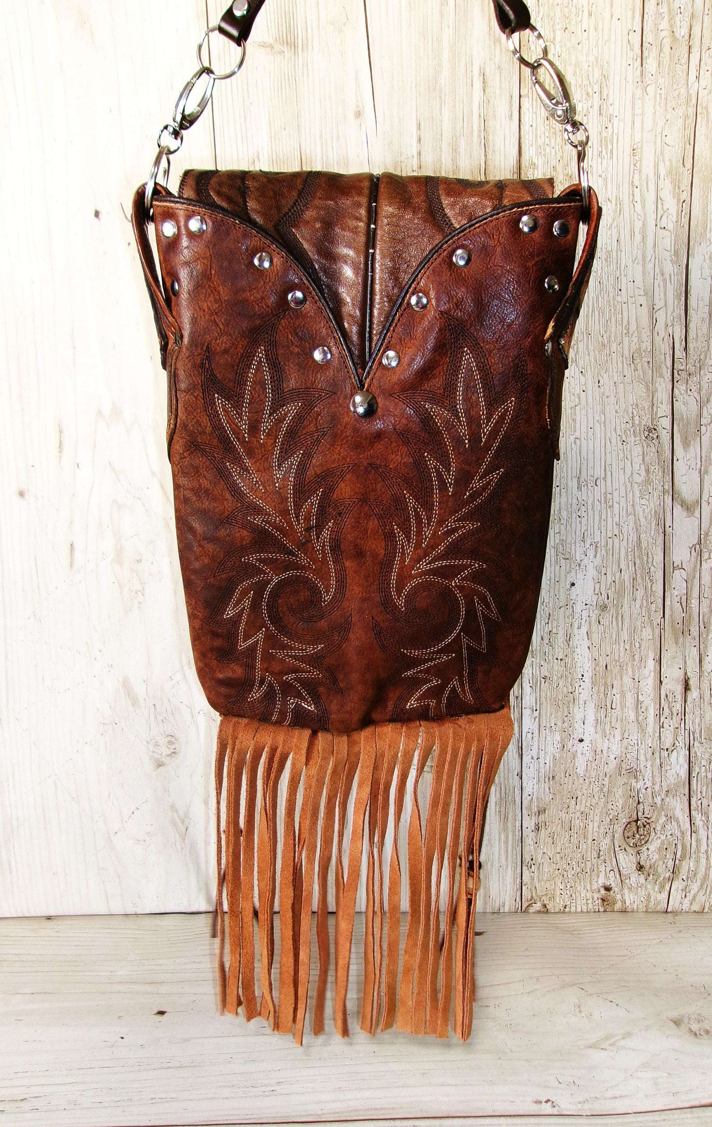 Crossbody Hipster Bag Bundle 3 Pc | Leather Bag | Phone Divider handcrafted from cowboy boots. Shop  at ChrisThompsonBags.com and buy the best [] at Chris Thompson Bags.