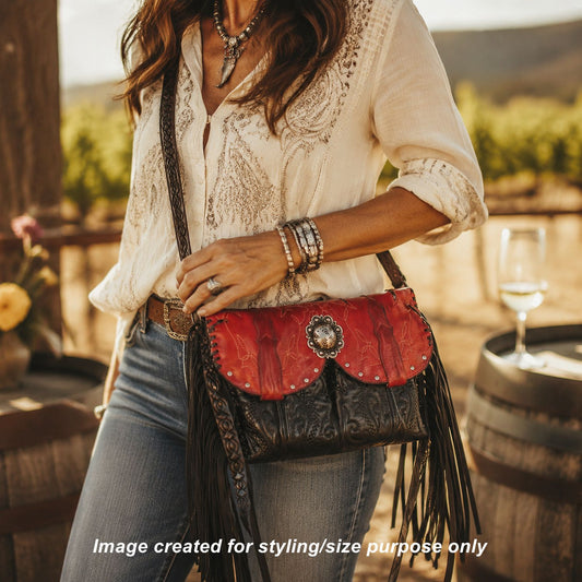 Clutch Cowboy Boot Purse CL12 handcrafted from cowboy boots. Shop Handbags at ChrisThompsonBags.com and buy the best ["Clutch","Crossbody","fringe","Medium"] at Chris Thompson Bags.