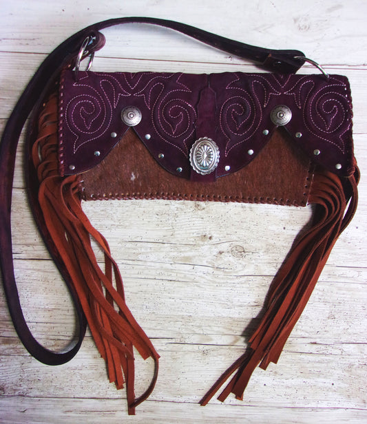 Clutch Cowboy Boot Purse CL14 handcrafted from cowboy boots. Shop Handbags at ChrisThompsonBags.com and buy the best ["Clutch","Crossbody","fringe","Medium"] at Chris Thompson Bags.