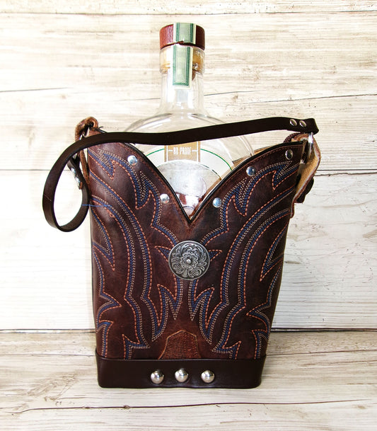 Cowboy Boot Whiskey Tote CR269