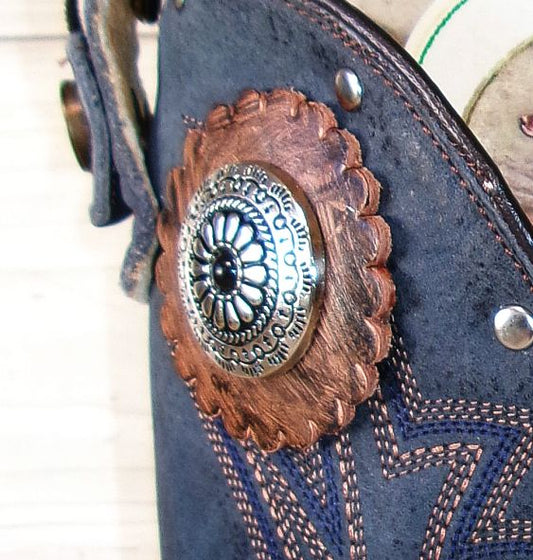 Cowboy Boot Whiskey Tote CR270 handcrafted from cowboy boots. Shop Barware at ChrisThompsonBags.com and buy the best ["Barware","Birddog","Bottle","Caddy","Crown","Tote","Whiskey"] at Chris Thompson Bags.
