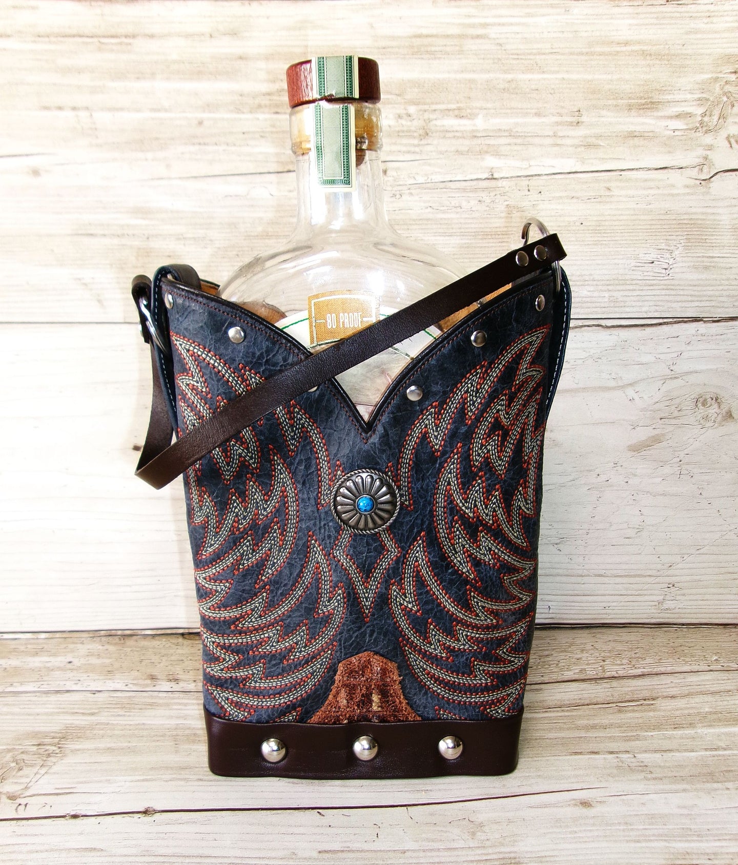 Cowboy Boot Whiskey Tote CR271