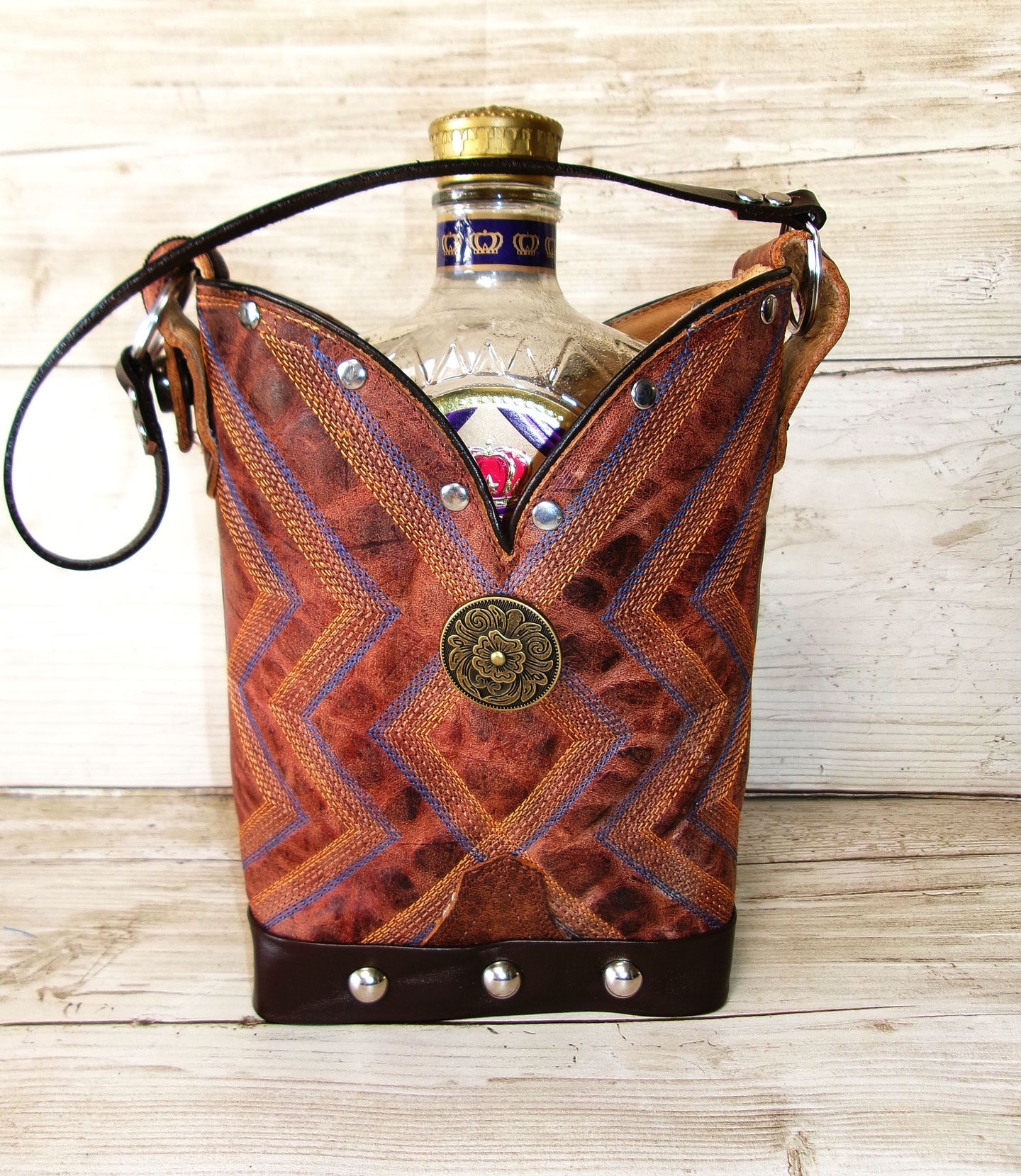 Cowboy Boot Whiskey Tote CR273
