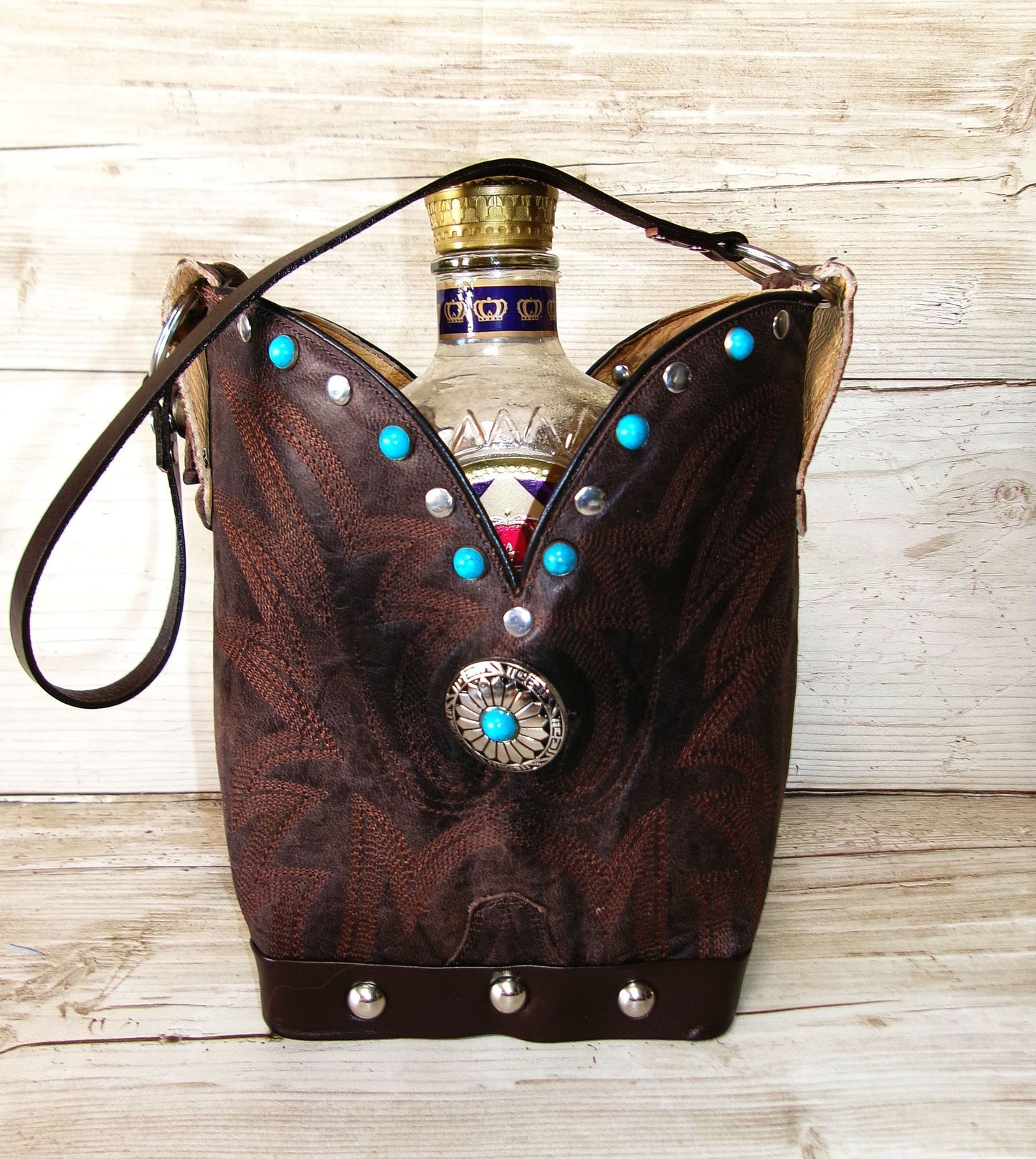 Cowboy Boot Whiskey Tote CR274