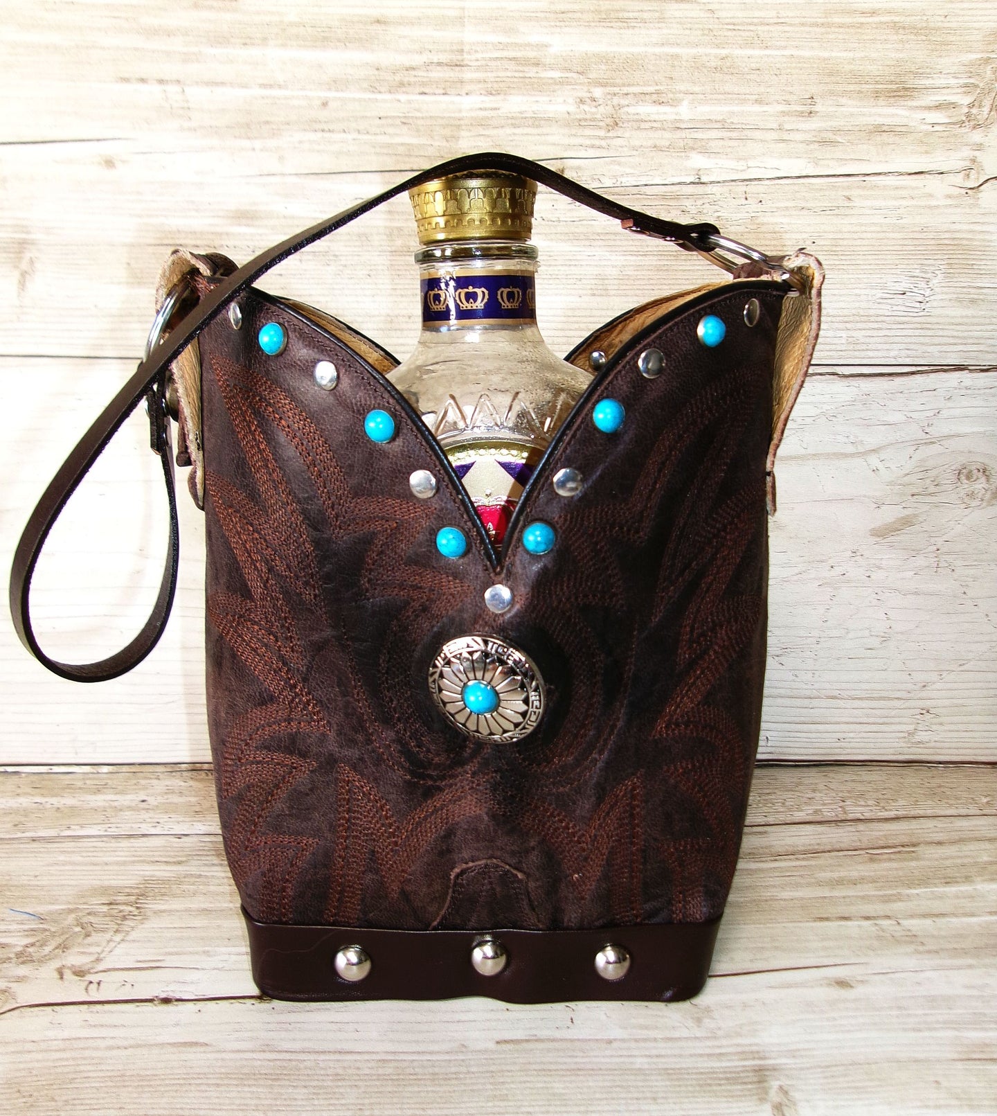 Cowboy Boot Whiskey Tote CR274