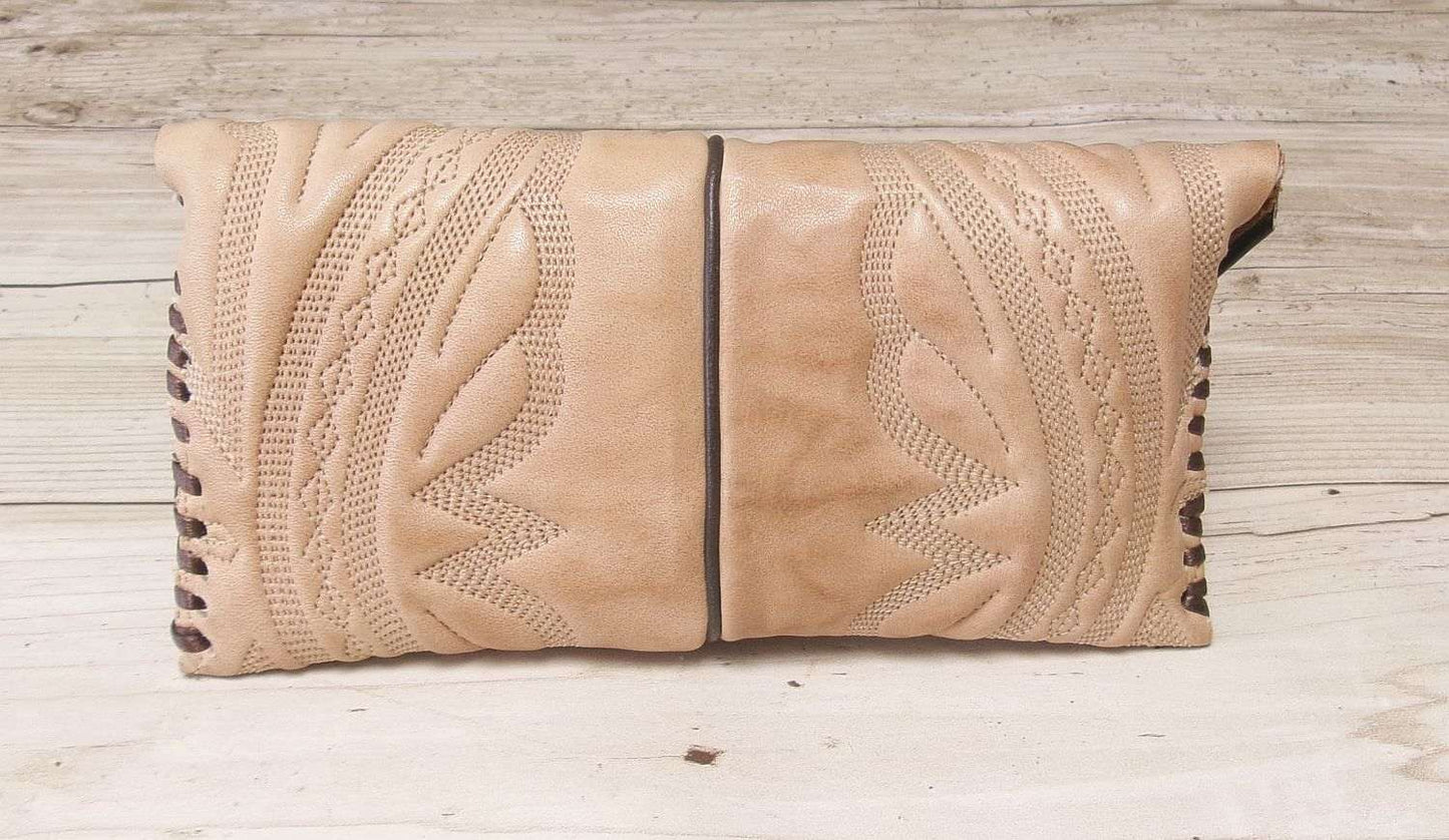 Petite Clutch wc02 handcrafted from cowboy boots. Shop Handbags, Wallets & Cases at ChrisThompsonBags.com and buy the best ["credit card","mini","Small","wallet"] at Chris Thompson Bags.