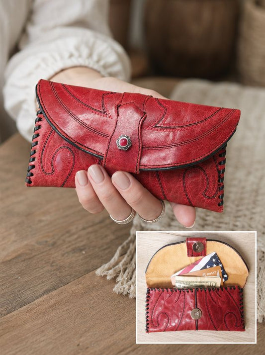 Petite Clutch wc08 handcrafted from cowboy boots. Shop Handbags, Wallets & Cases at ChrisThompsonBags.com and buy the best ["credit card","mini","Small","wallet"] at Chris Thompson Bags.