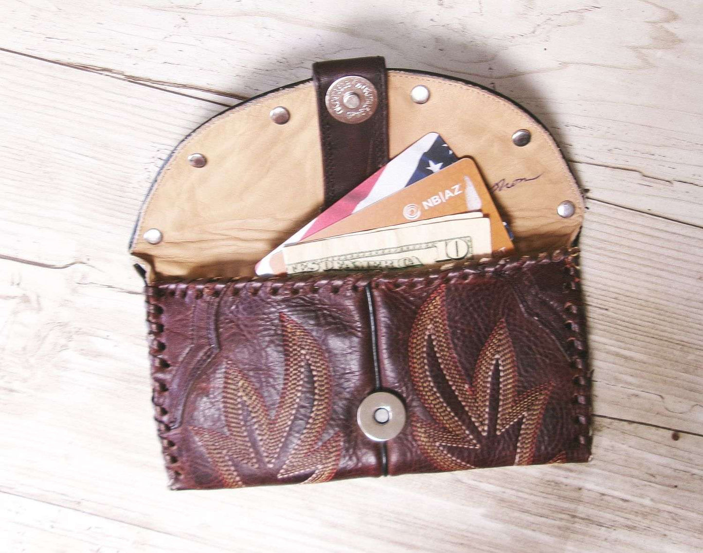 Petite Clutch wc09 handcrafted from cowboy boots. Shop Handbags, Wallets & Cases at ChrisThompsonBags.com and buy the best ["credit card","mini","Small","wallet"] at Chris Thompson Bags.