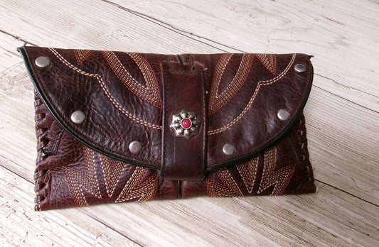 Petite Clutch wc10 handcrafted from cowboy boots. Shop Handbags, Wallets & Cases at ChrisThompsonBags.com and buy the best ["credit card","mini","Small","wallet"] at Chris Thompson Bags.