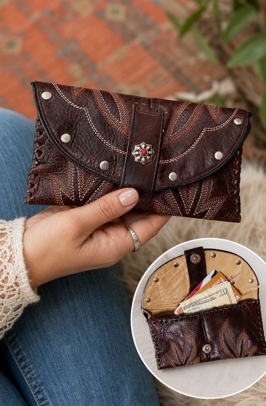 Petite Clutch wc10 handcrafted from cowboy boots. Shop Handbags, Wallets & Cases at ChrisThompsonBags.com and buy the best ["credit card","mini","Small","wallet"] at Chris Thompson Bags.