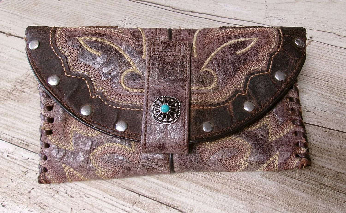 Petite Clutch wc12 handcrafted from cowboy boots. Shop Handbags, Wallets & Cases at ChrisThompsonBags.com and buy the best ["credit card","mini","Small","wallet"] at Chris Thompson Bags.