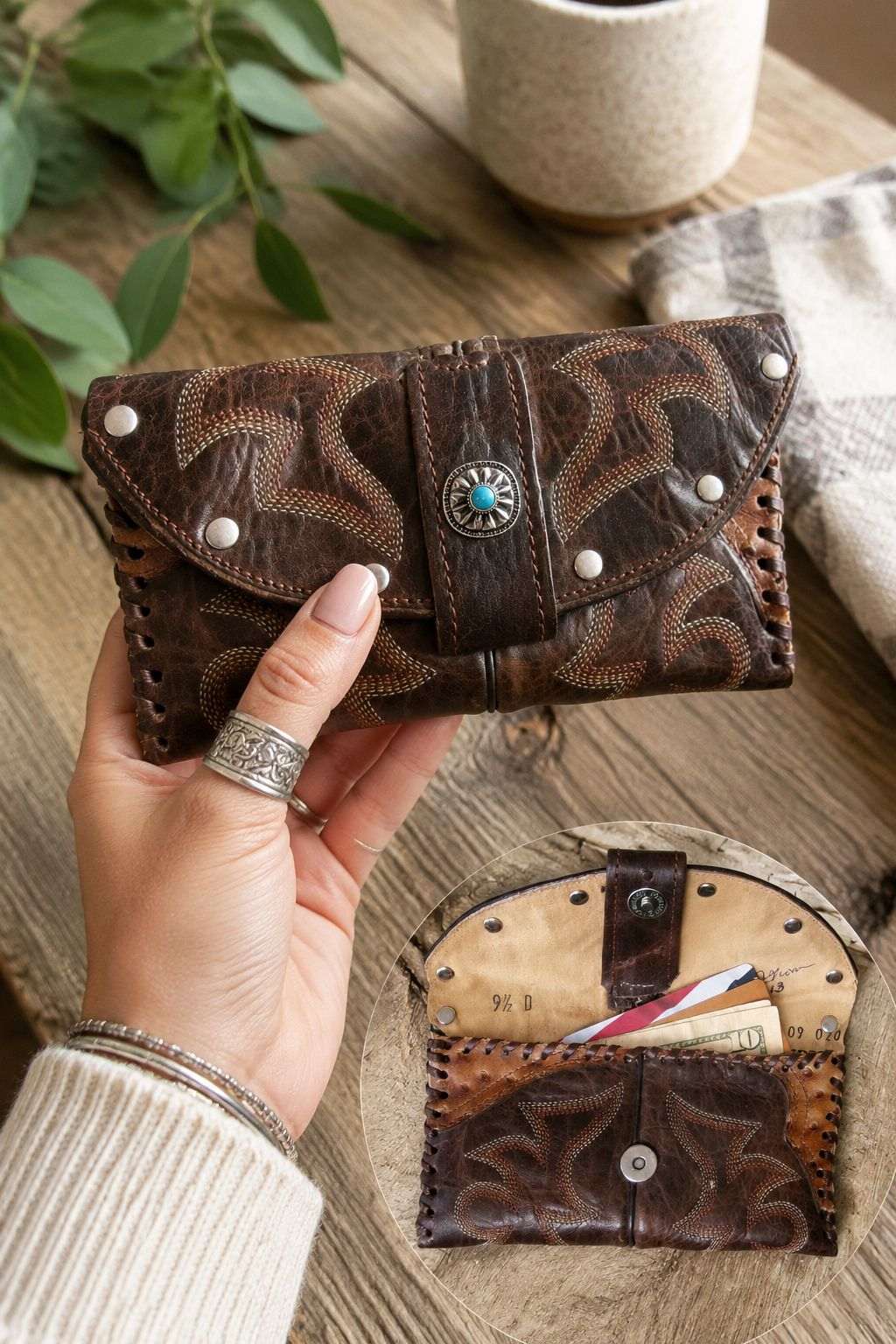 Petite Clutch wc13 handcrafted from cowboy boots. Shop Handbags, Wallets & Cases at ChrisThompsonBags.com and buy the best ["credit card","mini","Small","wallet"] at Chris Thompson Bags.