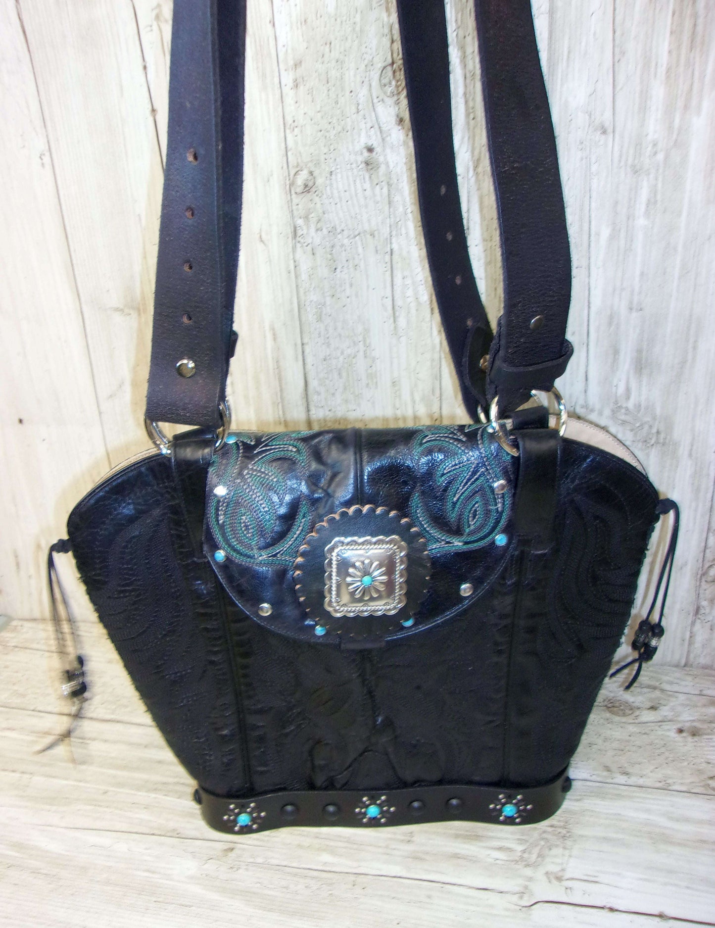 Western Nights Hipster & Leather Bag Bundle - 6pc Set handcrafted from cowboy boots. Shop  at ChrisThompsonBags.com and buy the best [] at Chris Thompson Bags.
