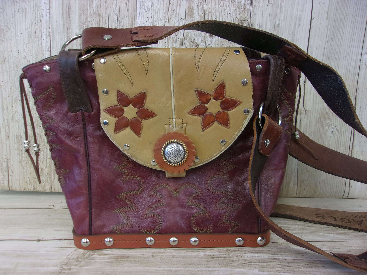 Retro Western Boutique 6Pc Purse Bundle | Fringe & Crossbody handcrafted from cowboy boots. Shop  at ChrisThompsonBags.com and buy the best [] at Chris Thompson Bags.