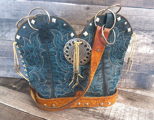 Double Cowboy Boot Purse DB340