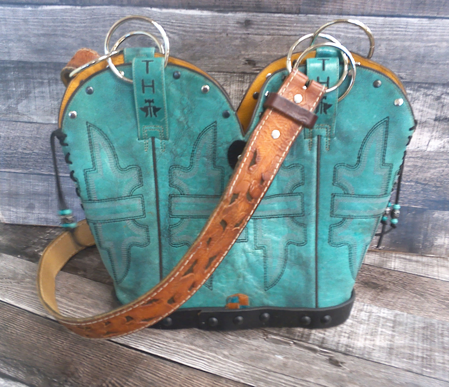 Double Cowboy Boot Purse DB343