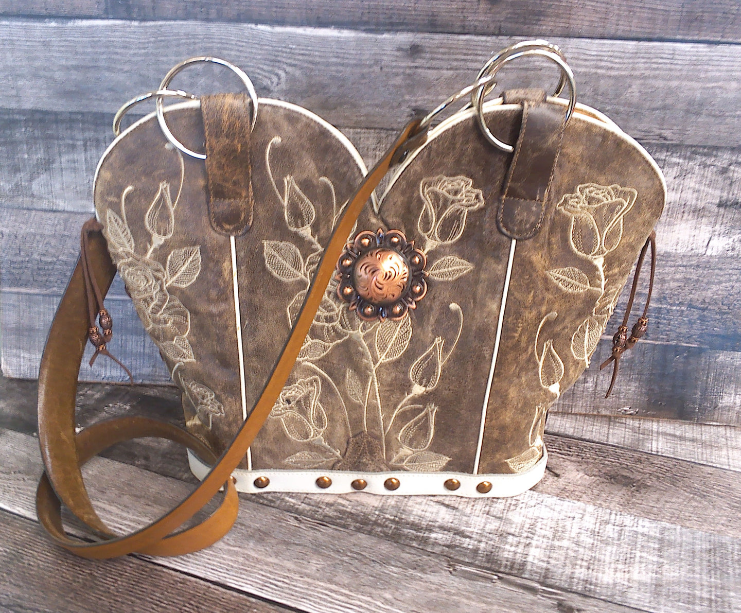 Double Cowboy Boot Purse DB345