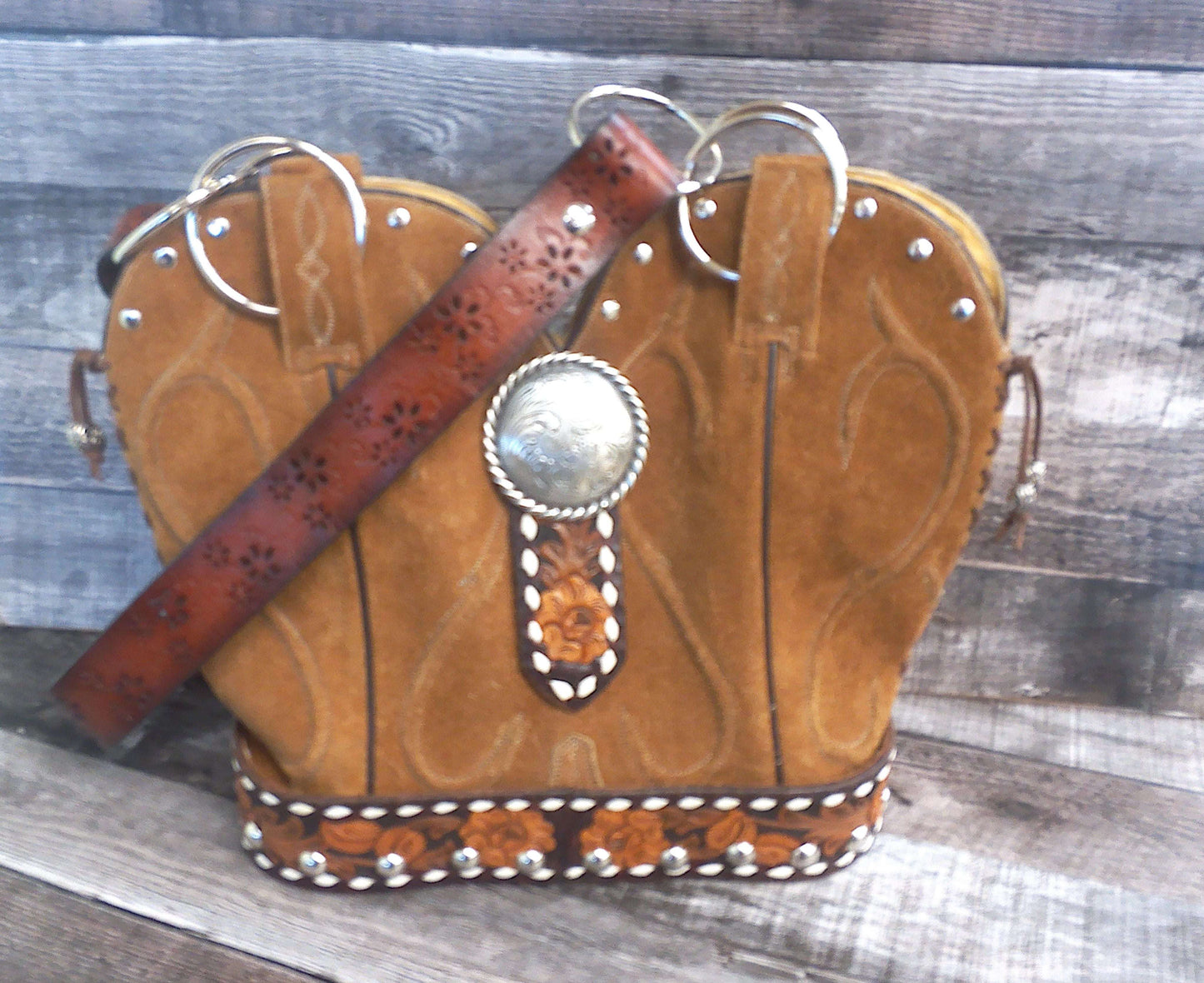 Colorful Leather Bag 5pc Bundle | Fringe & Hipster Set handcrafted from cowboy boots. Shop  at ChrisThompsonBags.com and buy the best [] at Chris Thompson Bags.