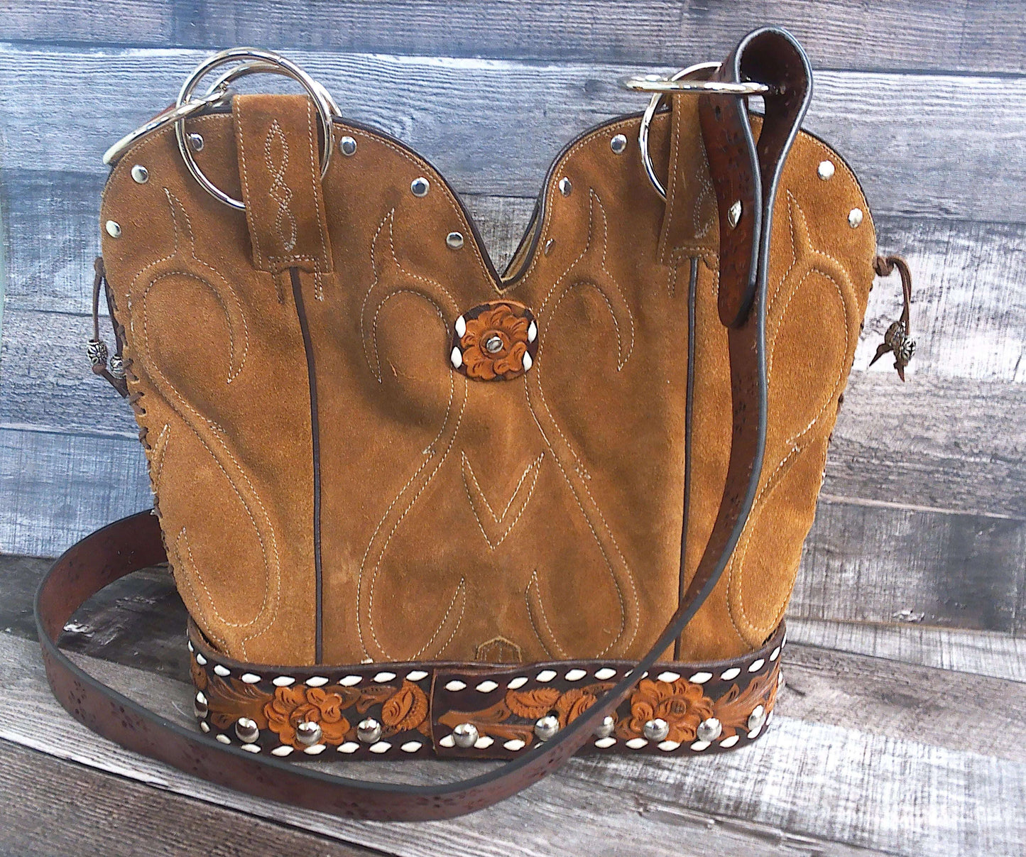 Colorful Leather Bag 5pc Bundle | Fringe & Hipster Set handcrafted from cowboy boots. Shop  at ChrisThompsonBags.com and buy the best [] at Chris Thompson Bags.