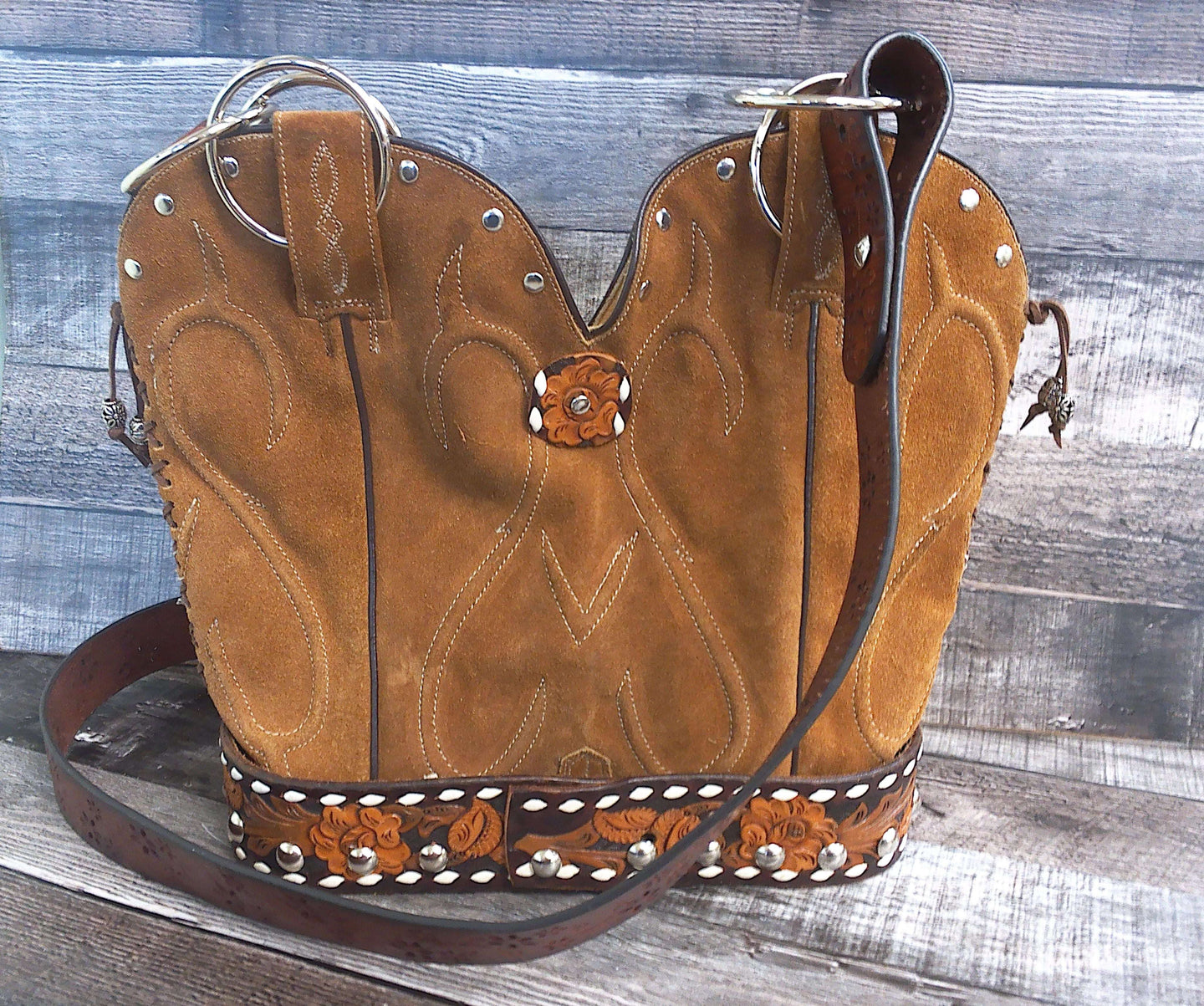 Colorful Leather Bag 5pc Bundle | Fringe & Hipster Set handcrafted from cowboy boots. Shop  at ChrisThompsonBags.com and buy the best [] at Chris Thompson Bags.