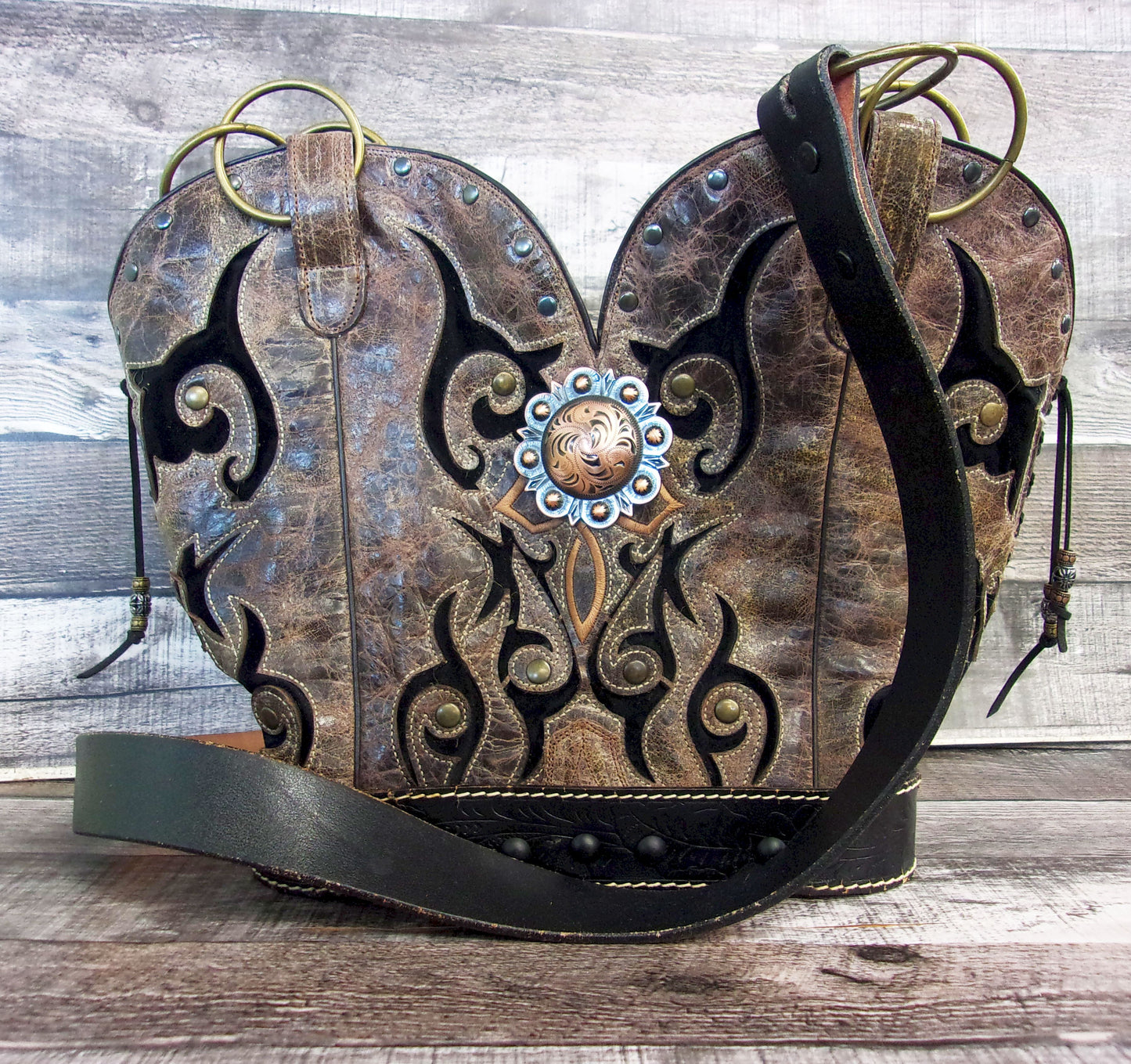 Double Cowboy Boot Purse DB347