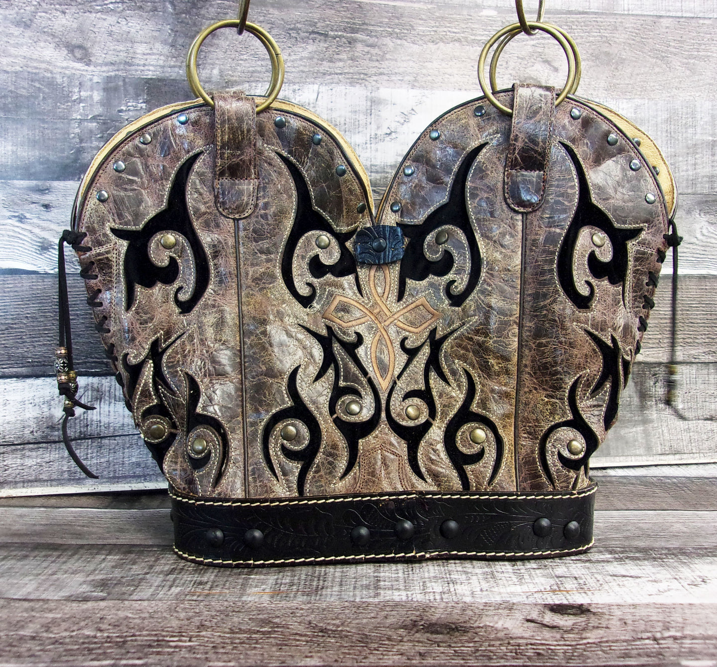 Double Cowboy Boot Purse DB347