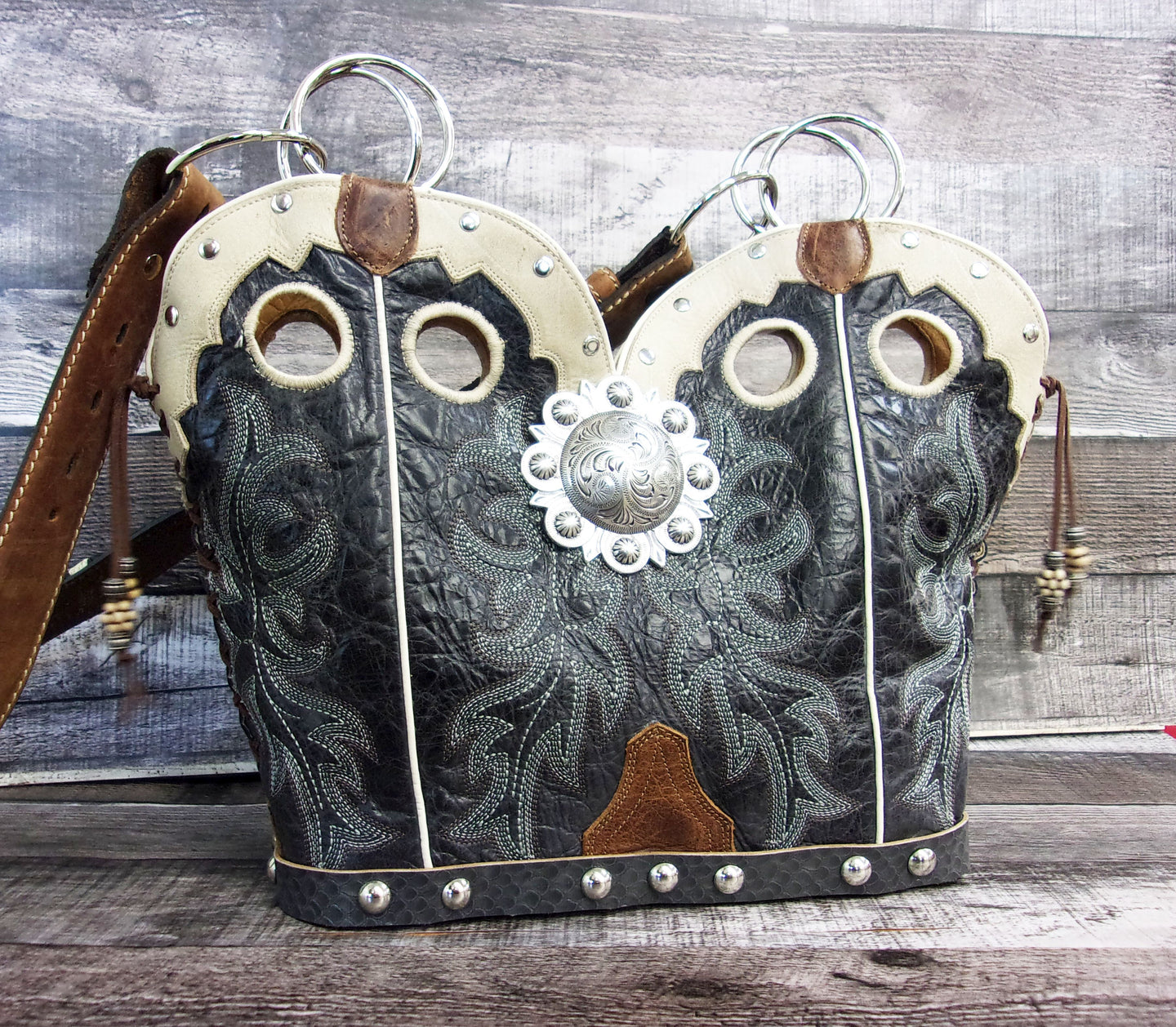 Double Cowboy Boot Purse DB348