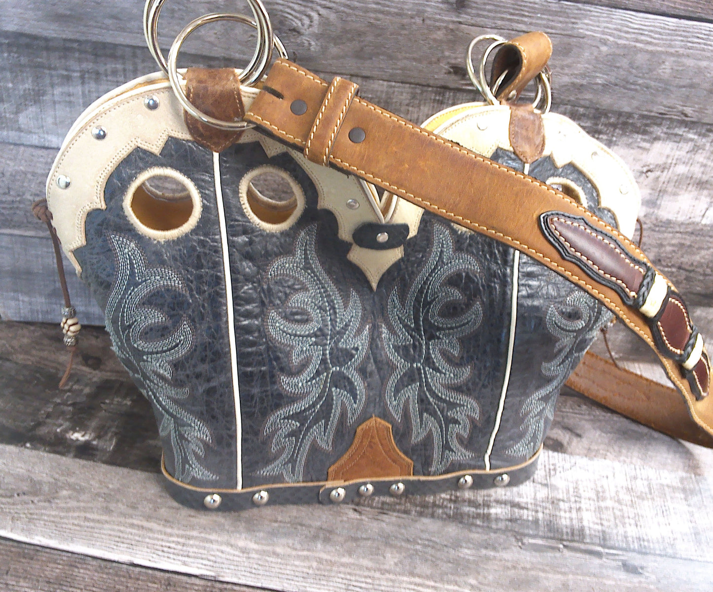 Double Cowboy Boot Purse DB348