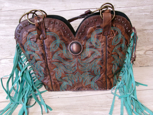 Double Cowboy Boot Purse DB350