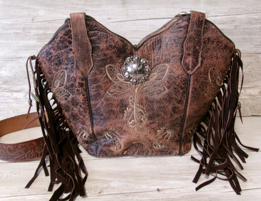 Double Cowboy Boot Purse DB355