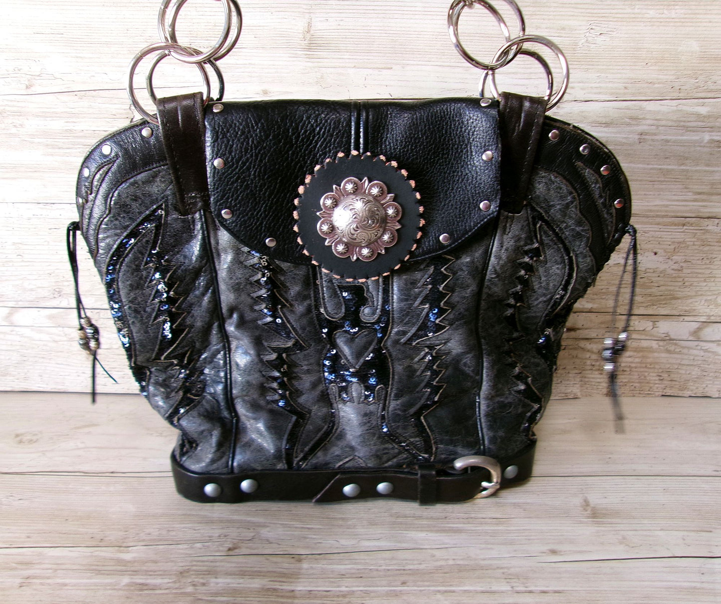 Double Cowboy Boot Purse DB360
